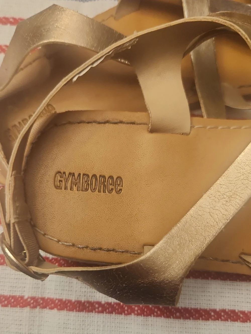 Gymboree Gold Metallic Strappy Girl's Size 13 Sandals